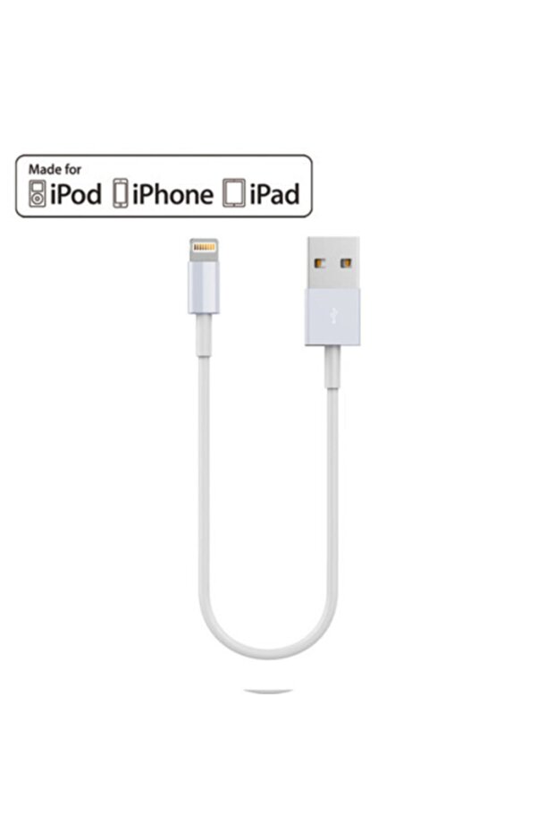 Apple Iphone 6 6s 6 Plus, 7 Plus, 7 Plus, 8 Plus Uyumlu 20cm Şarj Data Kablosu - 4
