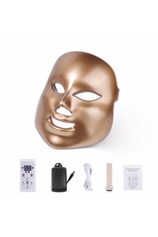 Led Maske 3 Farklı Multi Fonksiyon Gold - 1