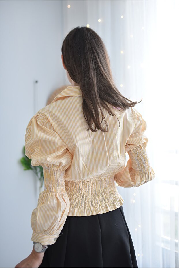 Bel Lastikli Gömlek - 4