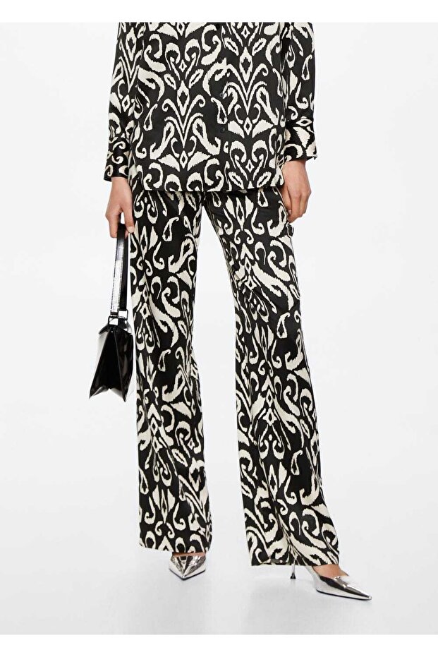 Gemusterte Satinhose - 1