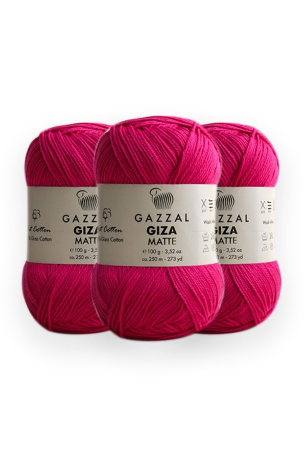 Giza Matte 100 gr 3 Pack Giza Cotton Amigurumi Punch Hand Knitting Yarn Taka Yarn (5569 Gmt)