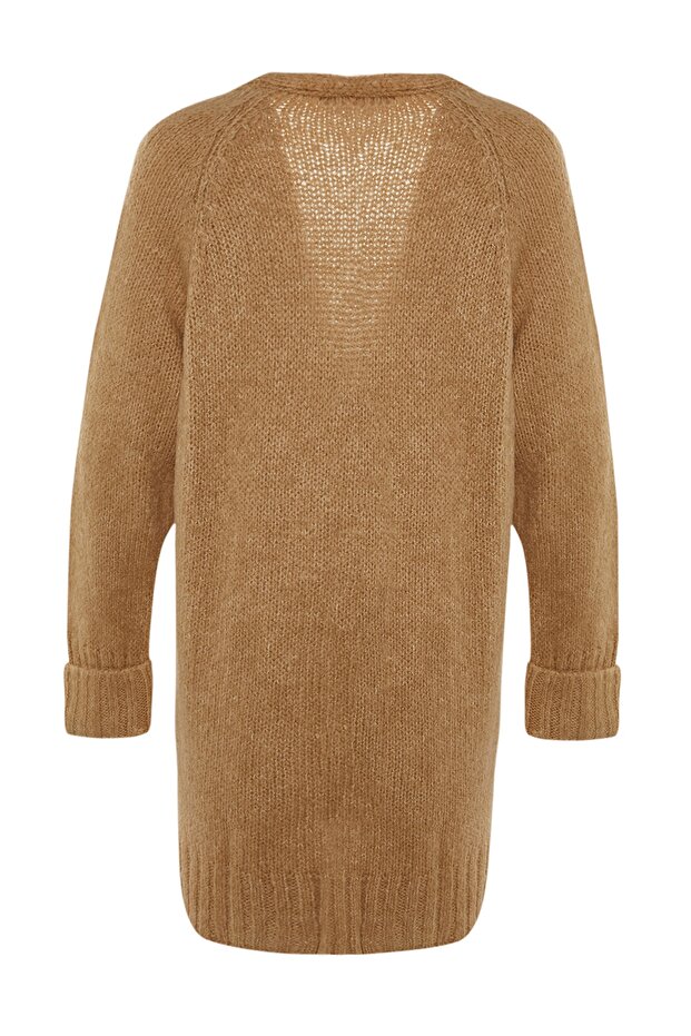 Camel Geniş Kalıp Yumuşak Dokulu Triko Hırka TWOAW21HI0555 - 7