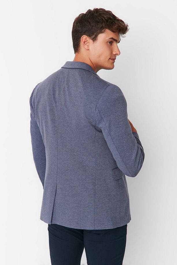 Indigo Slim Fit Örme Esnek Kumaşlı Blazer Ceket TMNAW23CE00025 - 6