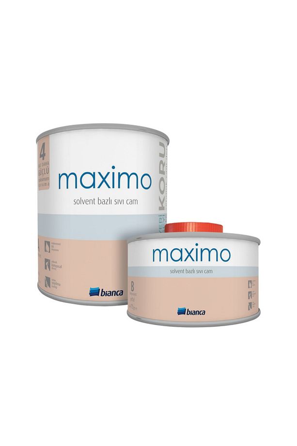 Maximo – Solvent Bazlı Sıvı Cam Parlak 0,5Kg Miz - 1