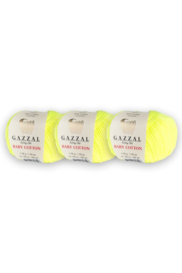 Baby Cotton 50 Gr 3 Pack Amigurimi Punch Hand Knitting Yarn Taka Yarn (3462)