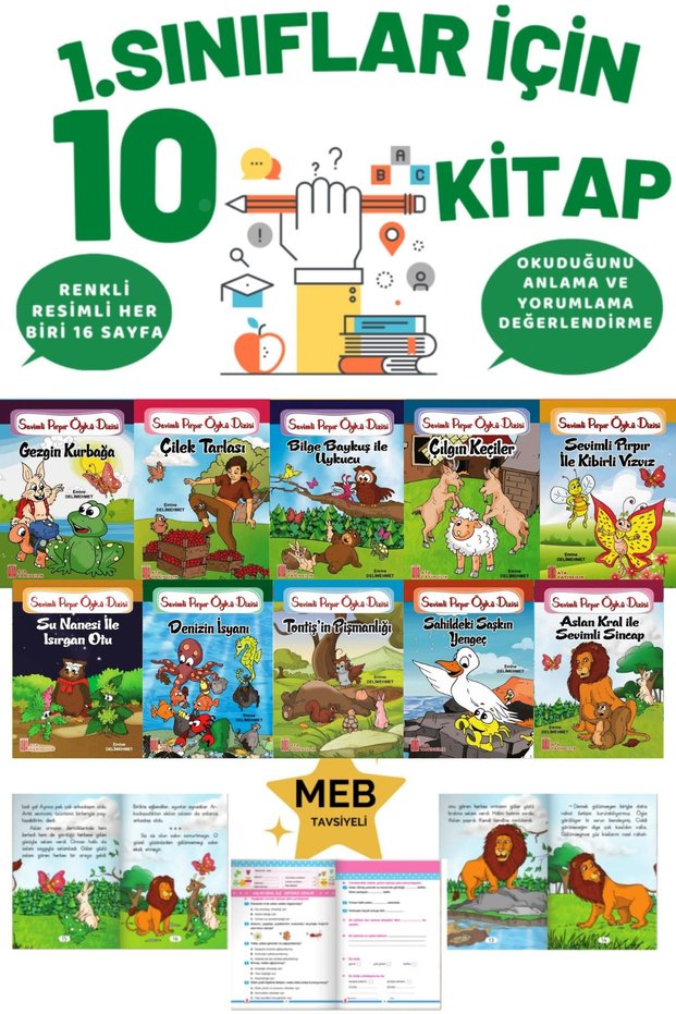 Reading Books for Grades 1 and 2: Evony Tonguç Seti Complete Books That Make You Love Reading and Speed up Your Reading