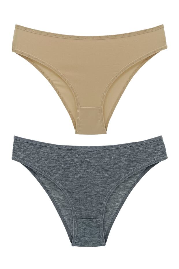 2-Piece Cotton Heart Rubber Slip Women's Panties