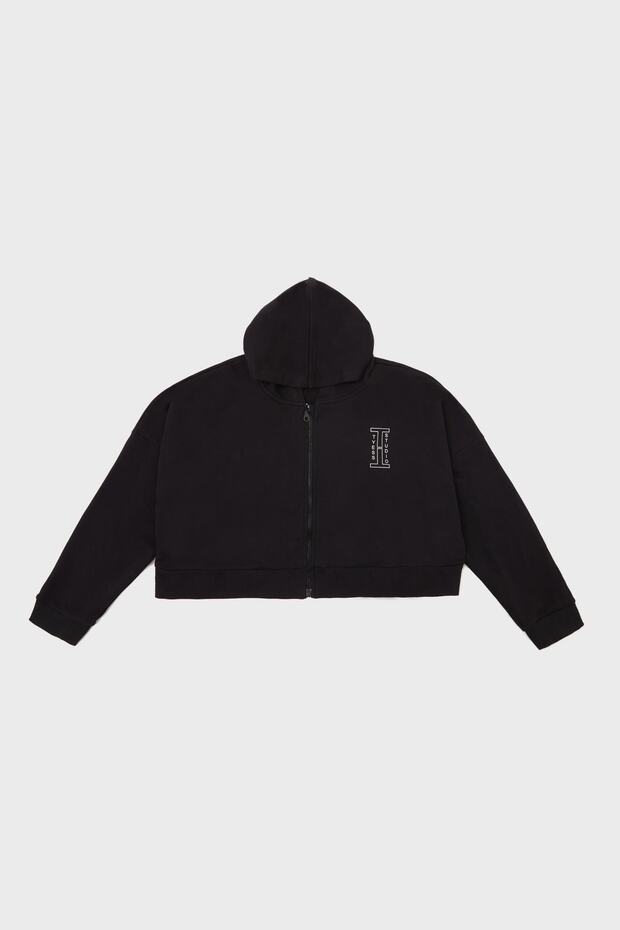 Girl's Black Sweatshirt 22pfwtj4405