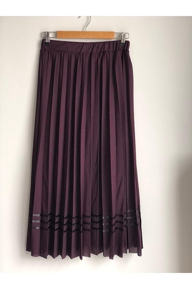 Women's Elastic Waist Mother Pleated Skirt