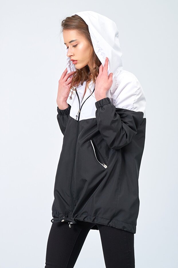 Μαύρο - Λευκό Αδιάβροχο - 2