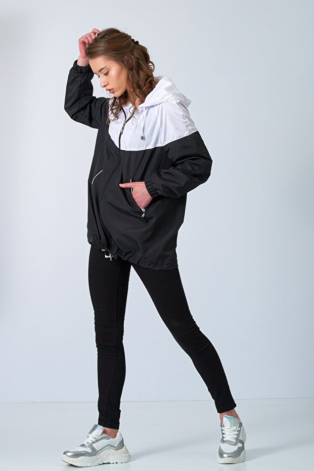 Μαύρο - Λευκό Αδιάβροχο - 5