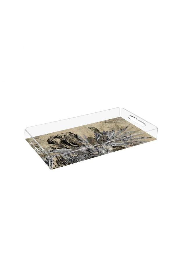 Figurative Elephant Plexiglass Tray - Pt2121 - 40x24cm