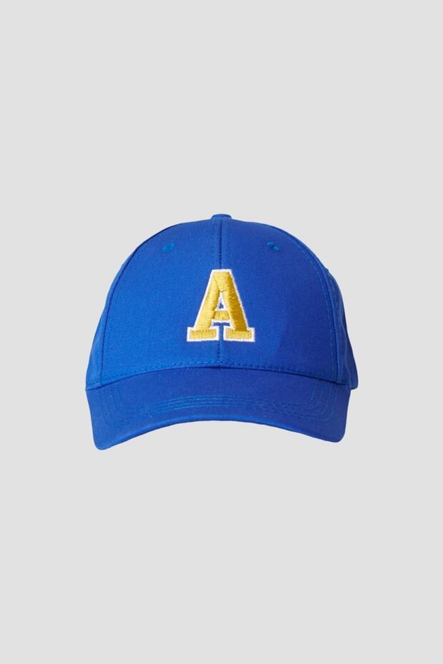 Men's Cobalt Blue 100% Cotton Embroidered Hat