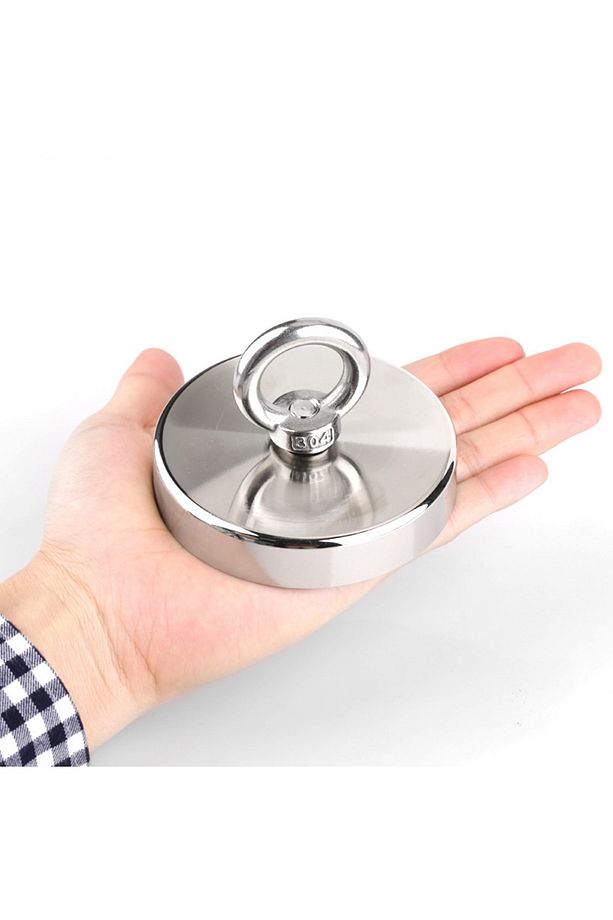 Magnet Fishing Halatlı Eldivenli Neodyum Pot Mıknatıs Seti, 80mm Büyük Kancalı Mıknatıs Balıkçılığı - 2