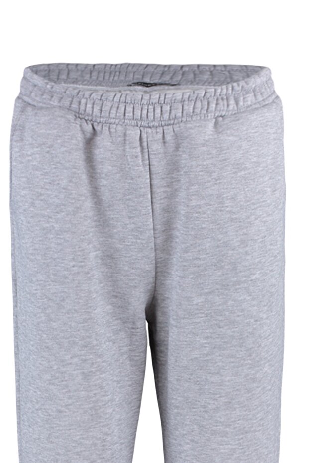 Gri Loose Jogger Kalın İçi Polarlı Örme Eşofman Altı Pantolon TWOAW23EA00151 - 12