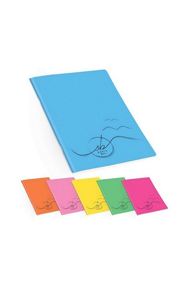 Plastic Cover Pp Cover A4- 80 Sheets Lined Notebook 4 Pieces