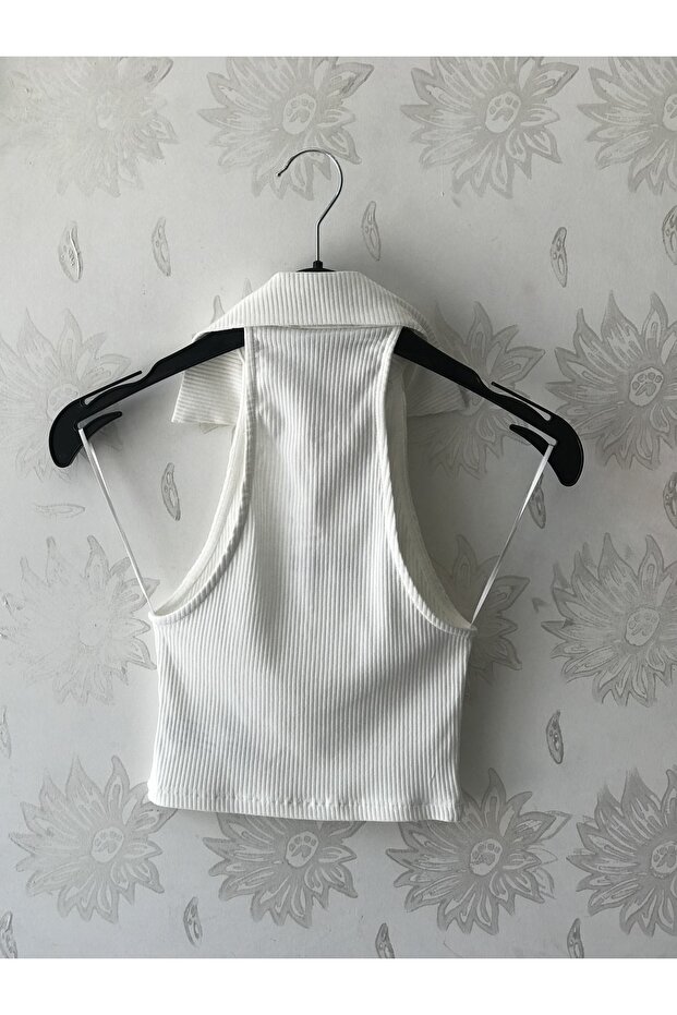 Yakalı Kolsuz Bluz - 2