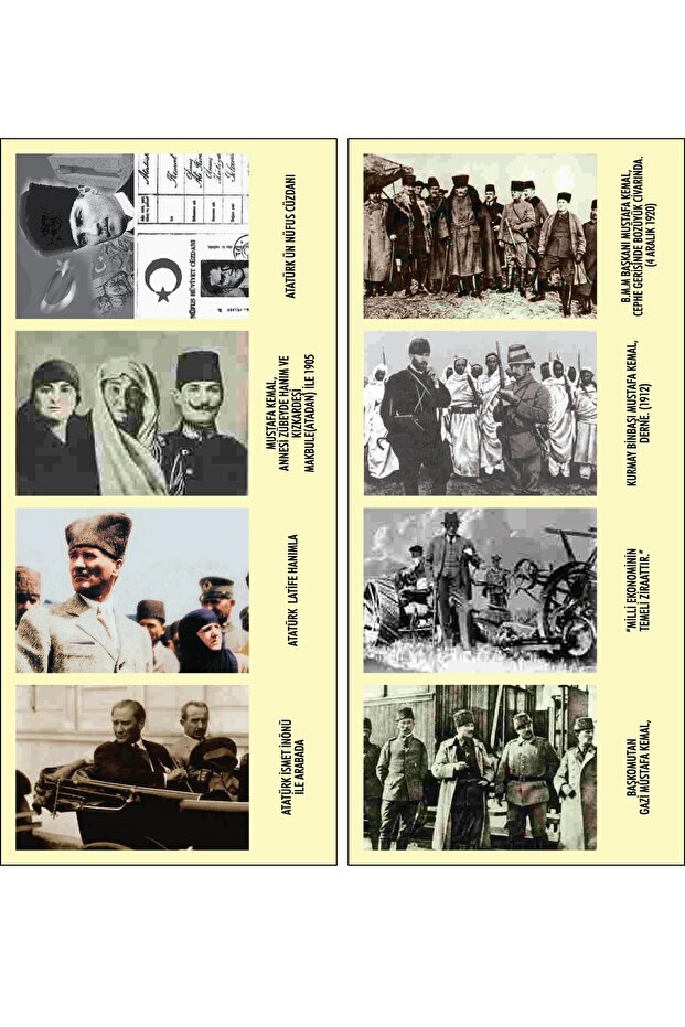 Atatürk'ün Hayatı Sticker Çıkartma Set 12 Sayfa 48 Görsel Açıklamalı - 4