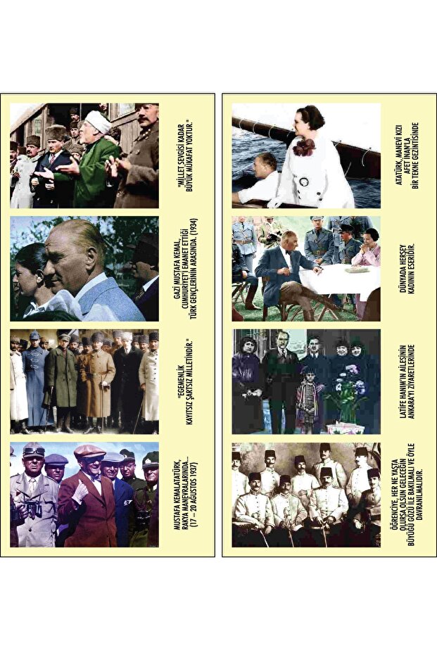 Atatürk'ün Hayatı Sticker Çıkartma Set 12 Sayfa 48 Görsel Açıklamalı - 6