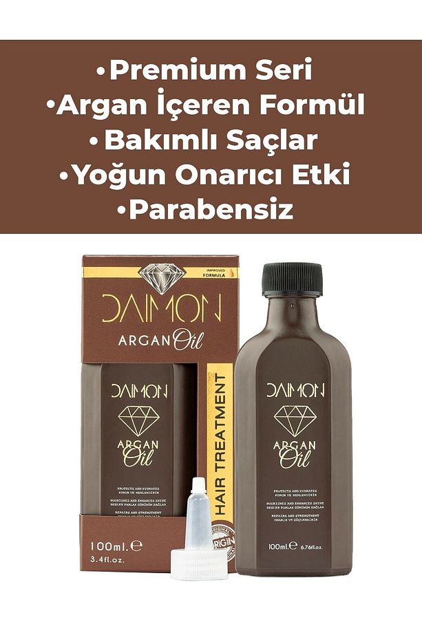 Premium Yavaş Uzayan ve Aşırı Yıpranmış Saçlar İçin Özel Formüllü Argan Bakım Yağı 100 ML - 3