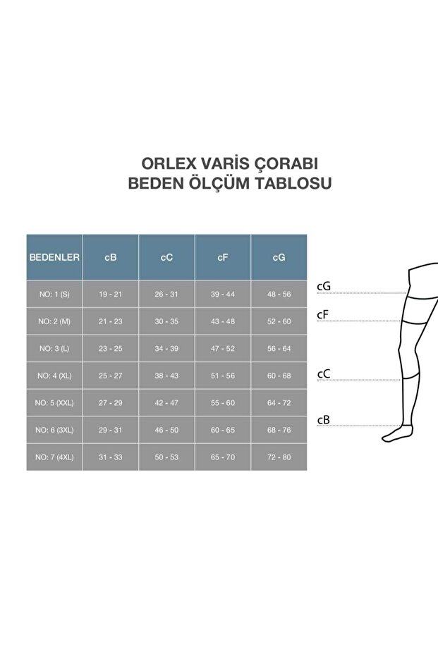Külotlu Burnu Açık Çorabı Yüksek Basınç (ccl2 - 23-32 Mmhg) Orx-v1004 - 2