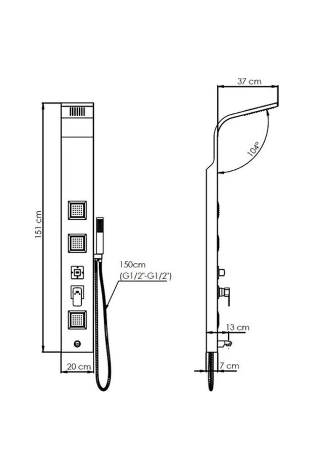 Duş Paneli Rose Gold Dsp10 - 2