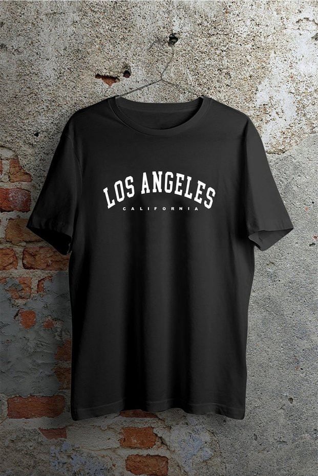 Los Angeles Design Unisex Black T-shirt