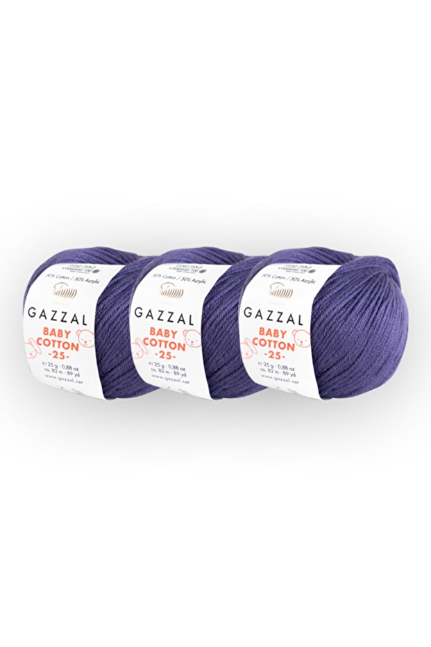 Baby Cotton 25gr 3 Pack Amigurimi Punch Hand Knitting Yarn Taka Yarn (3440)