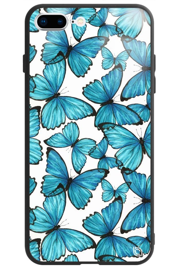 iPhone 8 Plus Butterfly Premium Patterned Glossy Phone Case