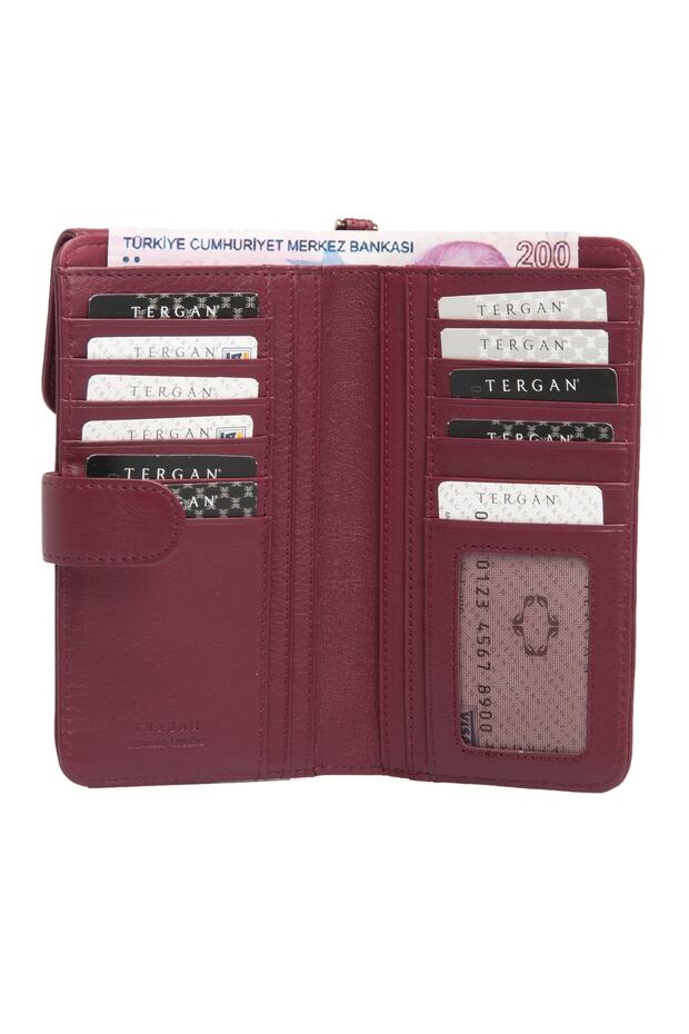 Bordo Deri Unisex Portföy Çanta 01614k16 - 4