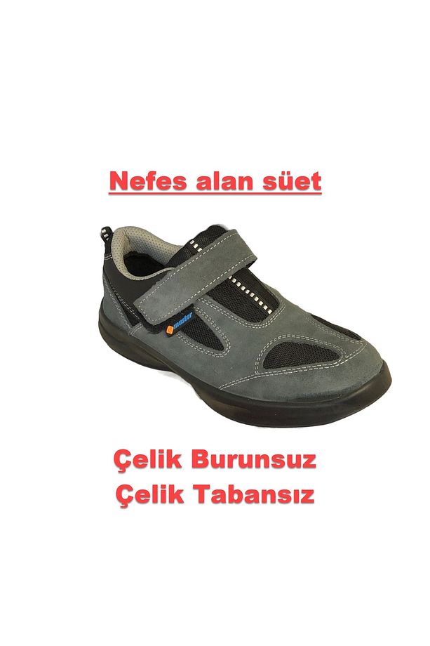Çelik Burunsuz Yazlık Süet Iş Ayakkabısı - 8