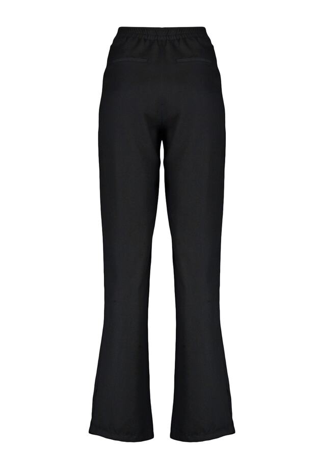 Siyah Straight/Düz Kesim Dokuma Kumaş Pantolon TWOAW22PL0321 - 9