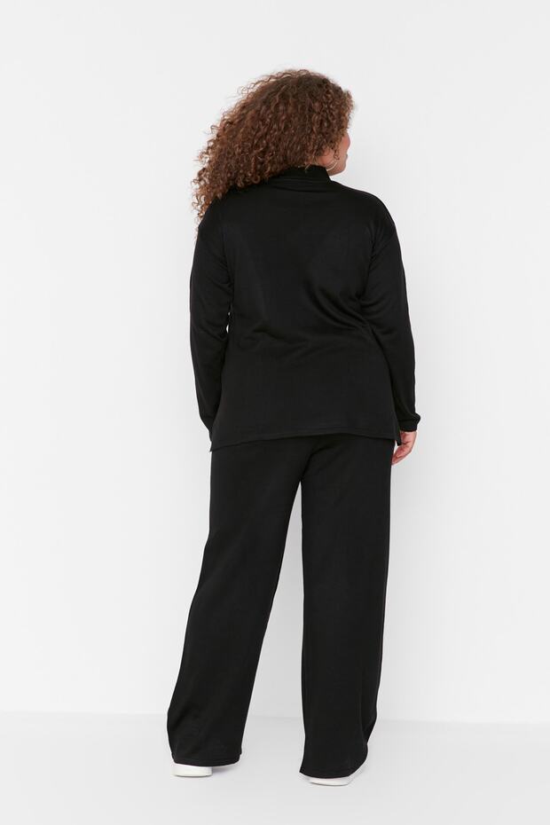 Siyah Cut Out Detaylı Triko Alt&Üst Takım TBBAW23CP00027 - 5