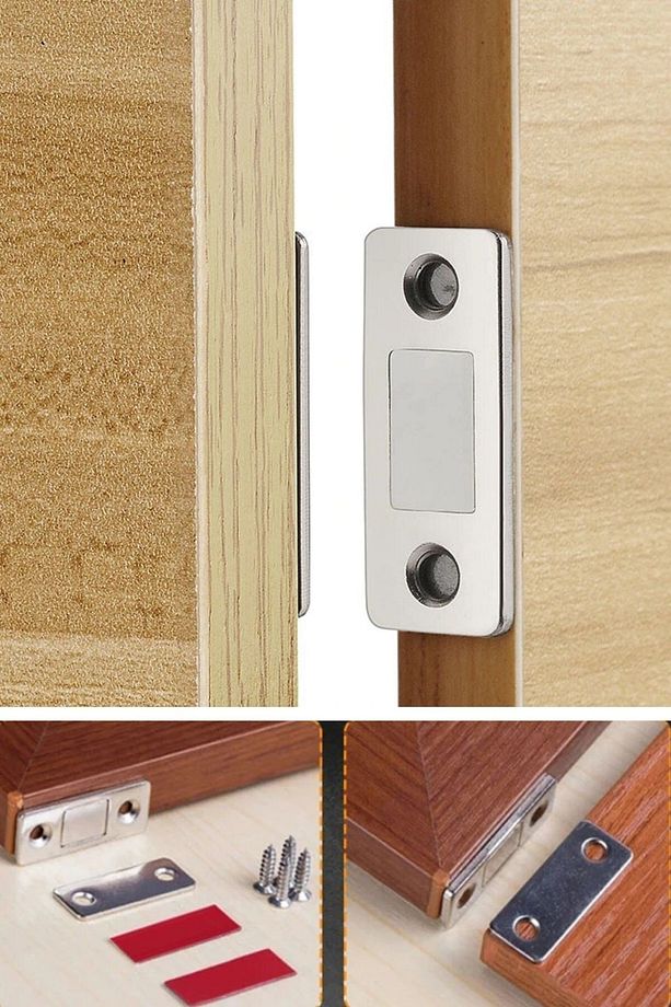 ® 2 Çift Çok Amaçlı Kapı Kapak Dolap Çekmece Mobilya Durdurucu Kapatıcı Mıknatıslar - 3