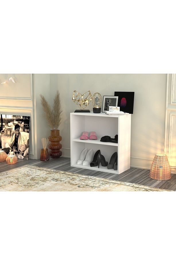 Raflı Ayakkabılık Beyaz 65 Cm Ayk-1010 - 1