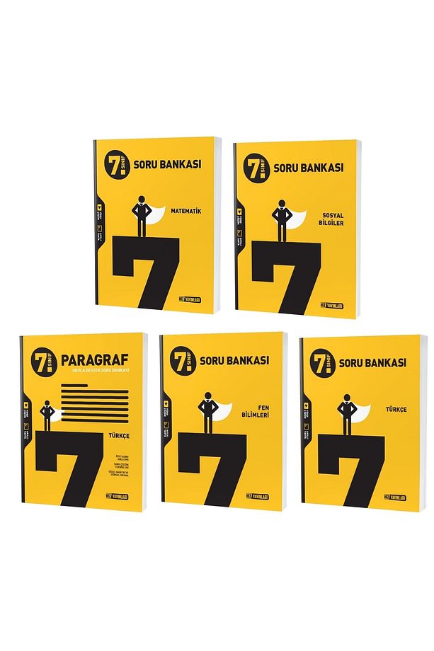 Hız 2023 7. Sınıf Matematik Türkçe Fen Sosyal Paragraf Soru Seti 5 Kitap - 1