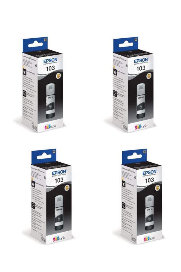 Epson Orjinal 4'lü Siyah Mürekkep