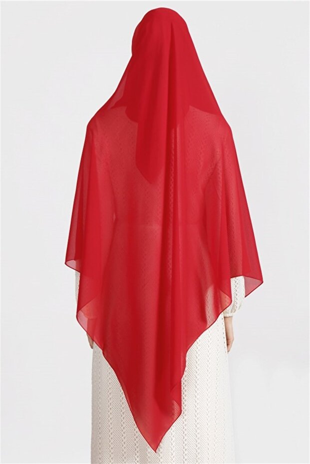 وشاح شيفون - أحمر - 2