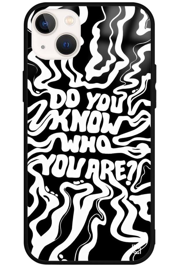iPhone 13 Premium Who You Are? Patterned Glossy Phone Case