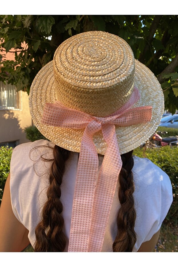 قبعة واسعة بشريط مربوط - 1
