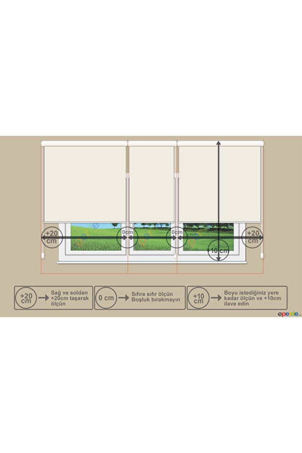 Ithal Mat Polyester Stor Perde - 6