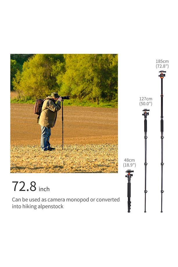 Sa254m2 175cm Ball Head Kit'li Tripod Ve Monopod - 2