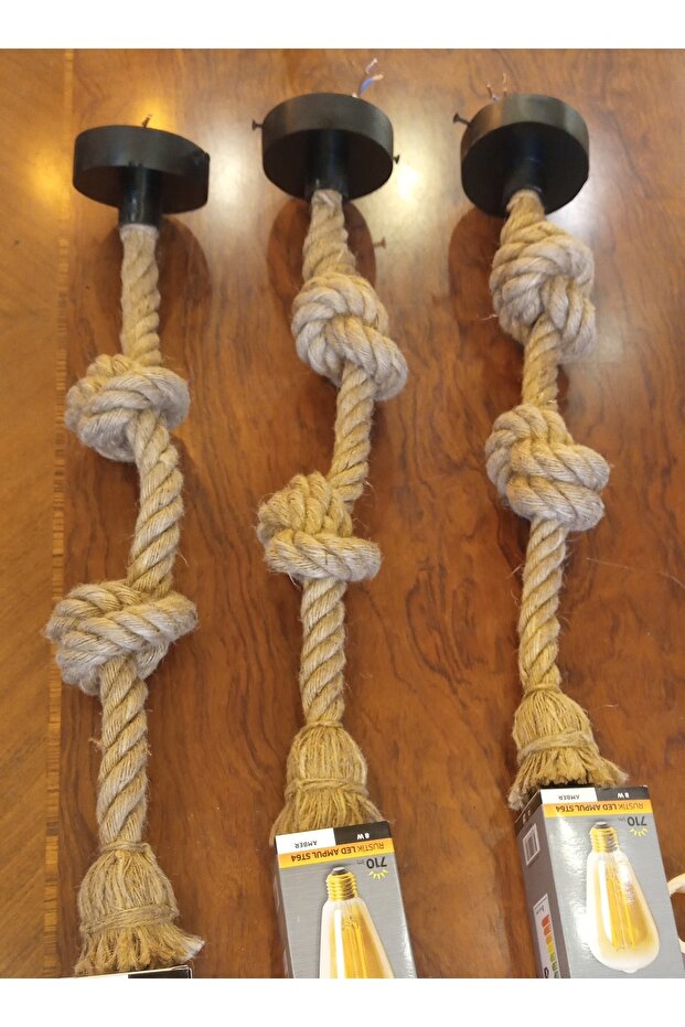 Halatlı Tekli Sarkıt Avize Lamba - 1