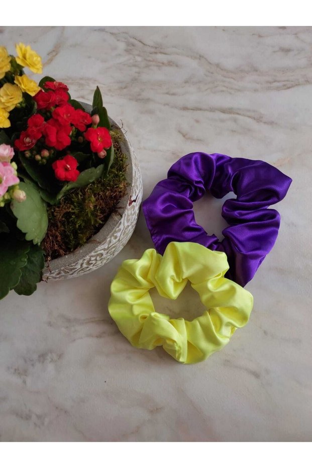 Women's Set of 2 Satin Hair Rubber Bands