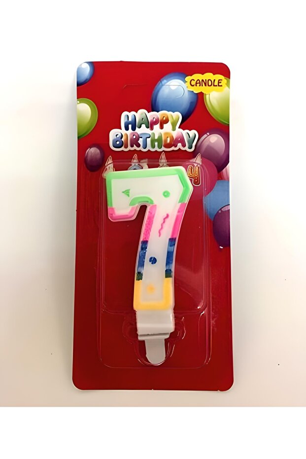 Mini Party Store Colorful Number Candle Age 7