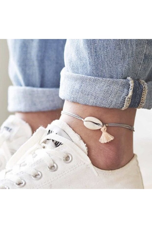 خلخال بشراشيب على شكل صدفة البحر - 1