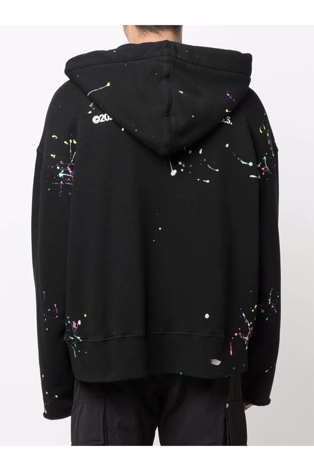 Paint Splatter Effect Sweatshirt - 4