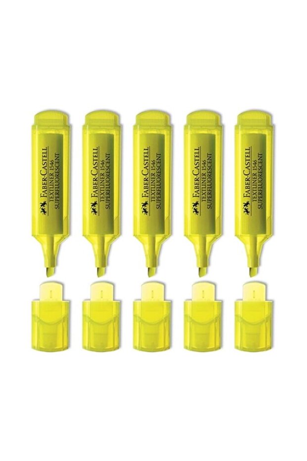 Faber-castell Transparent Body Highlighter 1546 Yellow 5 Pieces