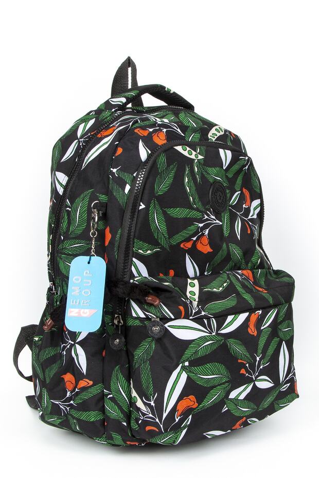 School Bag Large Oversized Unisex Khaki Waterproof Clinker Fabric Travel Bag with Laptop Compartment