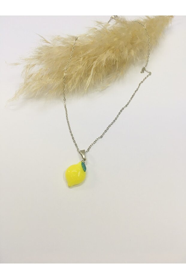Glass Lemon Necklace